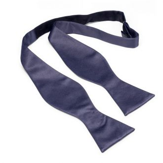 Self-tie bow tie - polyester satin - antracite