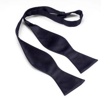 Self-tie bow tie - polyester satin - black