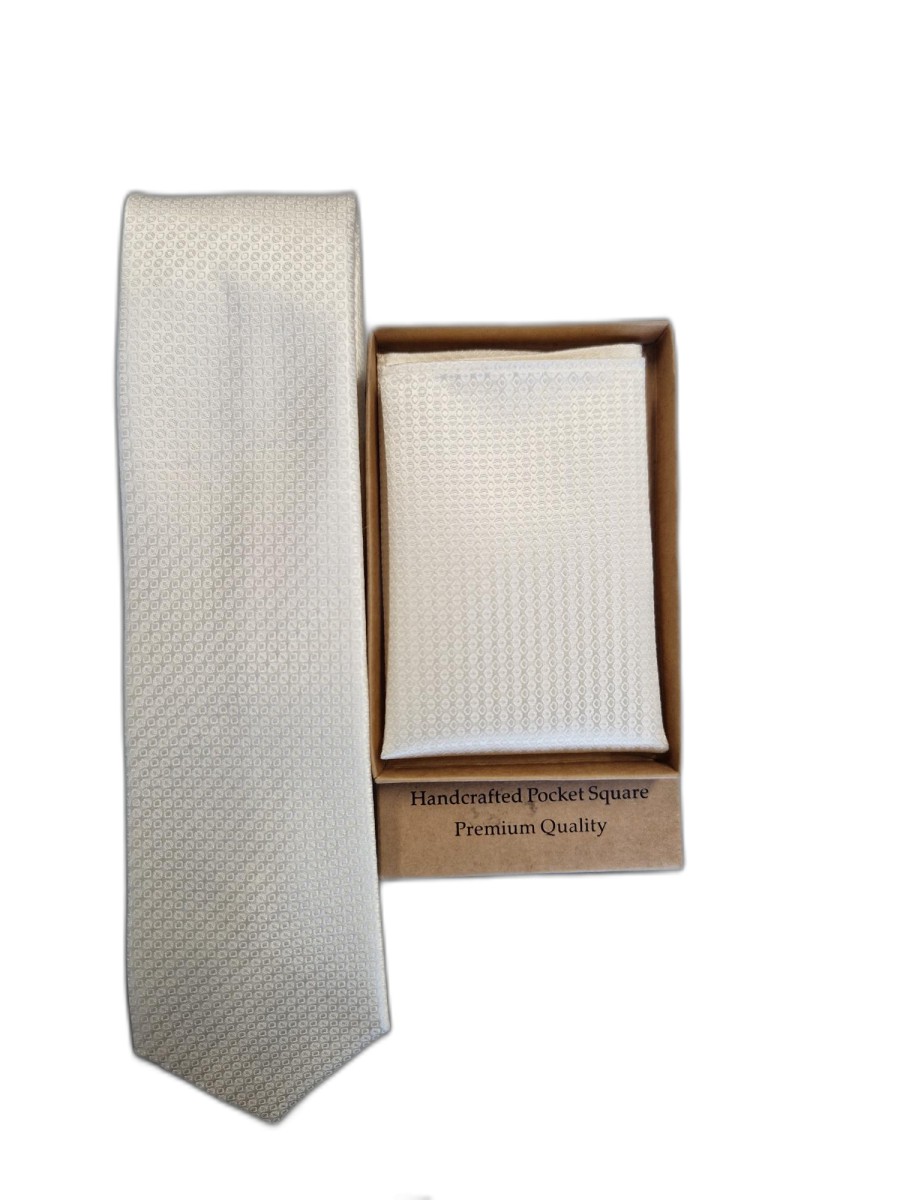Necktie Progetto Premium ceremonial/ 100% silk + Pochet