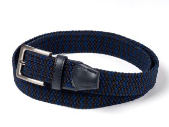 Elastic belt - brown/navy
