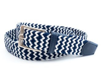 Elastic belt - blue/white
