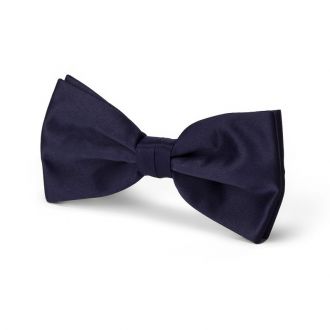 Bow tie - polyester satin - dark navy