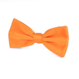 Bow tie - polyester satin - orange