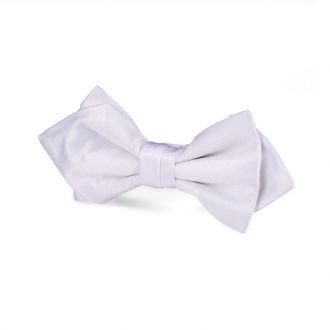 Bow tie - (POINT) - polyester satin - white