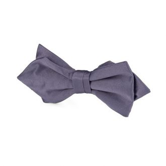 Bow tie - (POINT) - polyester satin - dark grey