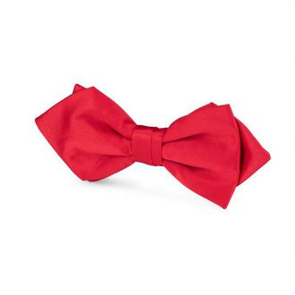 Bow tie - (POINT) - polyester satin - middle red