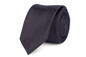 Necktie - polyester satin - antracite - 5cm