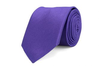 Necktie - silk - purple - 7.5cm - NOS