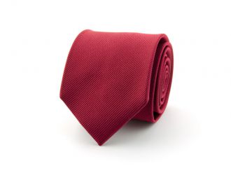 Necktie - silk - middle red - 7.5cm - NOS