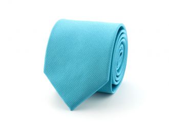 Necktie - silk - aqua - 7.5cm - NOS