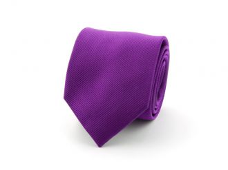 Necktie - silk - aubergine - 7.5cm - NOS