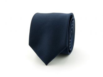 Necktie - silk - navy - 7.5cm - NOS
