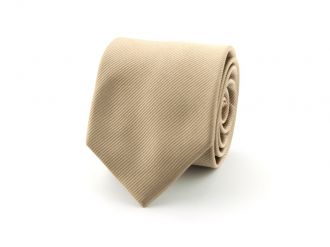 Necktie - silk - khaki - 7.5cm - NOS