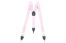 Bretels - roze - Y model - 35mm - zwarte leertjes met vaste zilveren clips