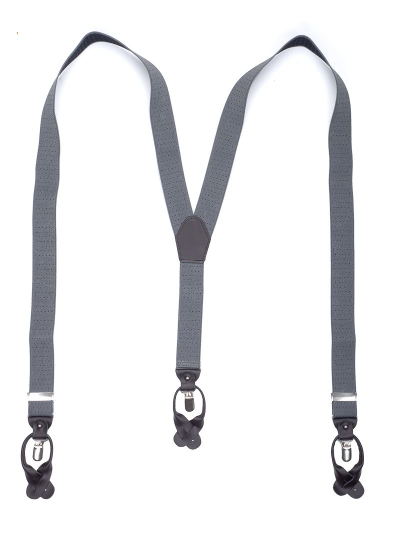 bretels elastiek luxury 39 dots grijszwart