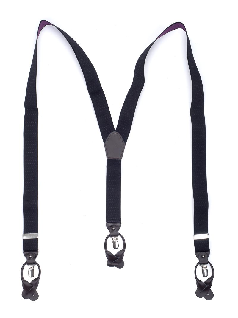 bretels elastiek luxury 46 dots zwartpaars