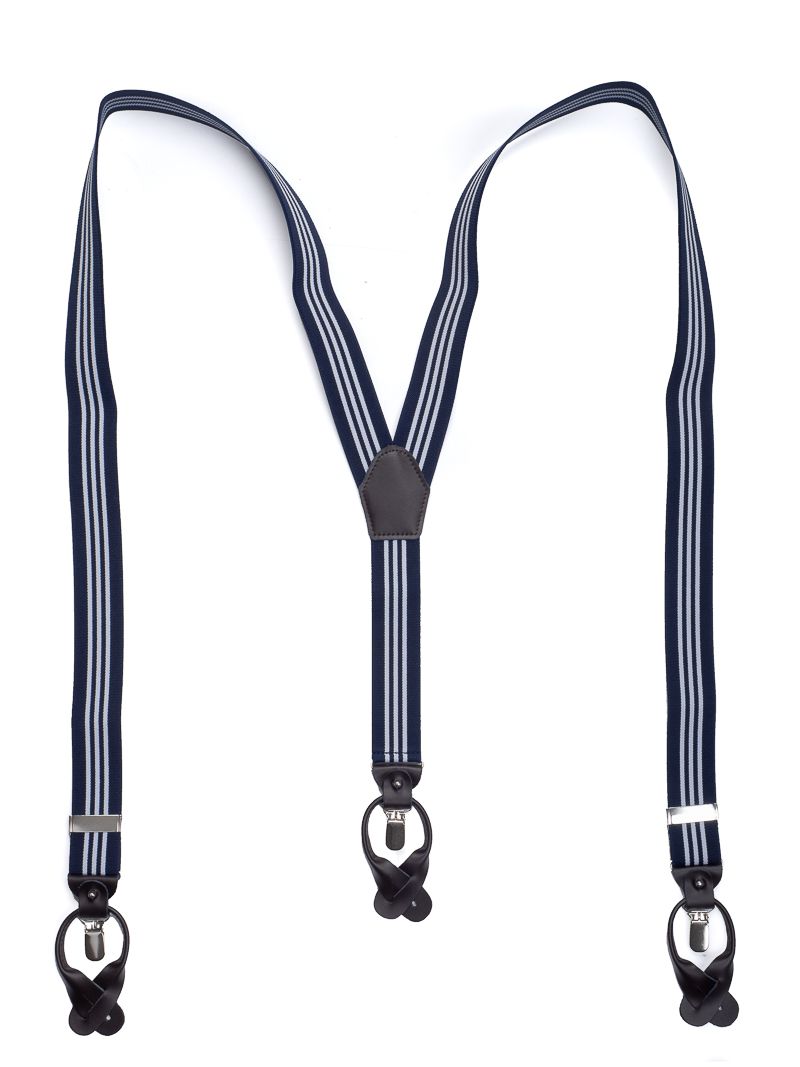 bretels elastiek luxury 52 streep marinewit
