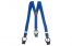 suspender royal blue y model 35mm dark brown leather silver clips syt001