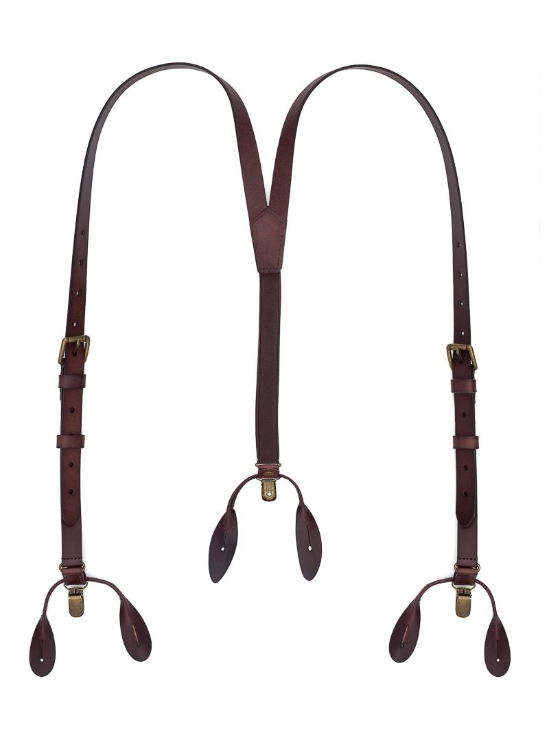 suspender leather brown