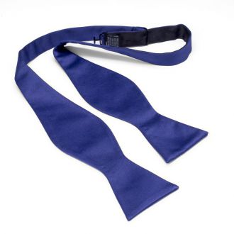 Vlinderdas/Zelfstrikker - polyester satijn - donkerblauw