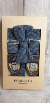 Combi pack bow tie + suspender