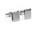 cufflinks silver square brushed