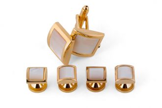 Manchetknopen met bijpassende studs Manchetknopen met bijpassende studs