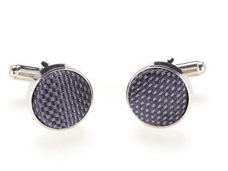 Manchetknopen - zijde - grijs - NOS