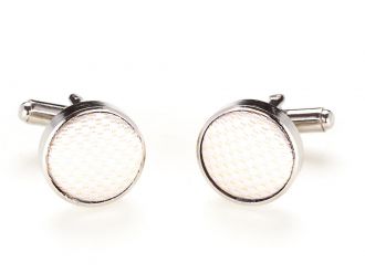 Manchetknopen - zijde - ivoor - NOS