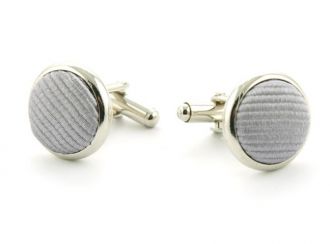 Manchetknopen - zijde - grijs - NOS Manchetknopen - zijde - grijs - NOS