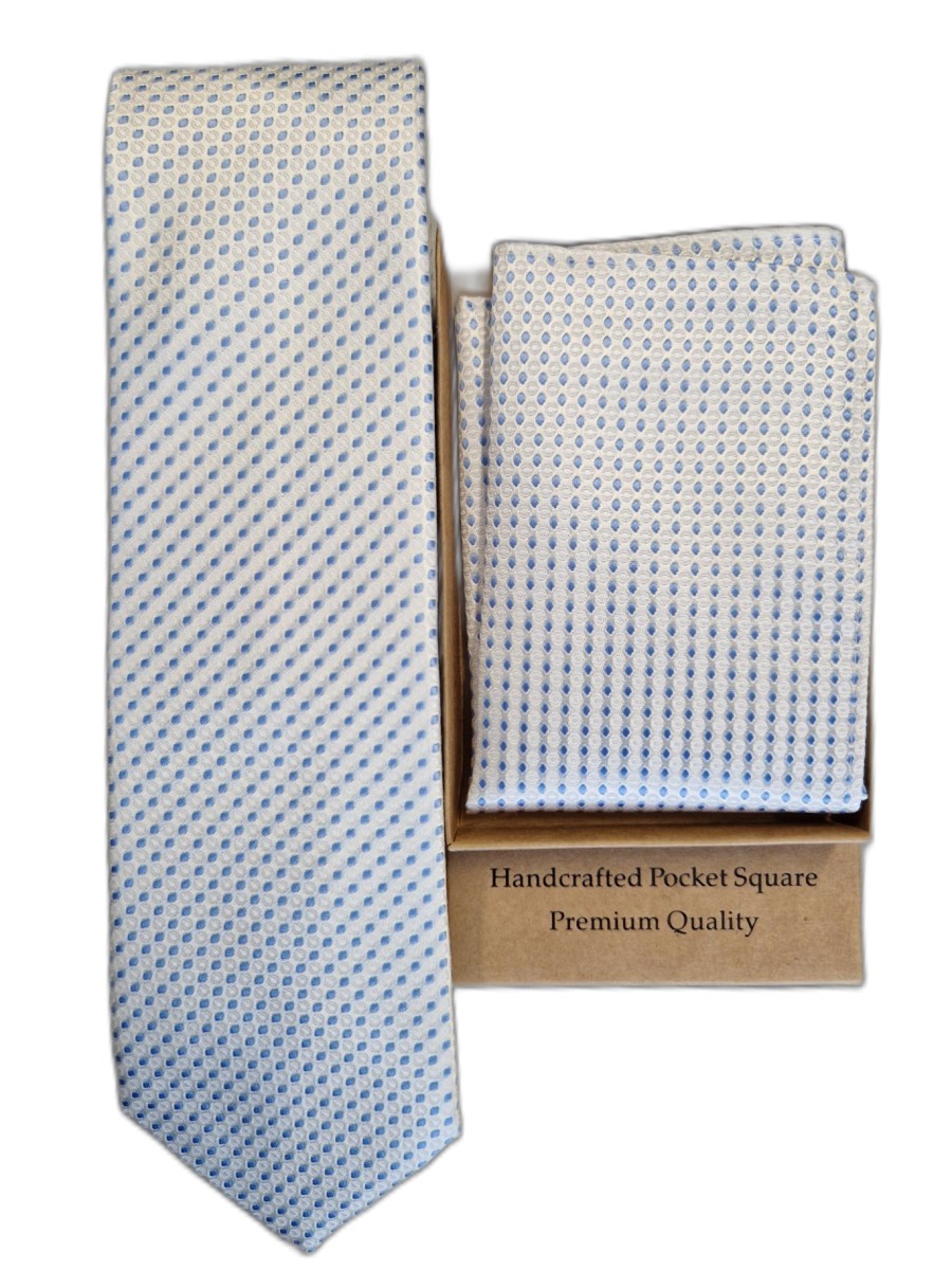 Necktie Progetto Premium / ceremonial/ 100% silk / light blue