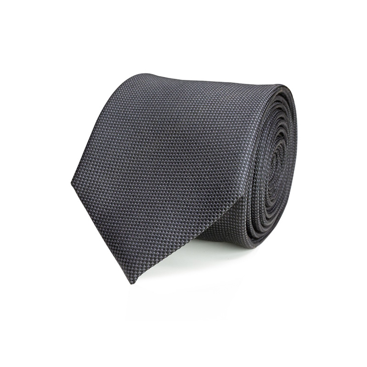 Necktie - silk - black - 7.5cm - NOS