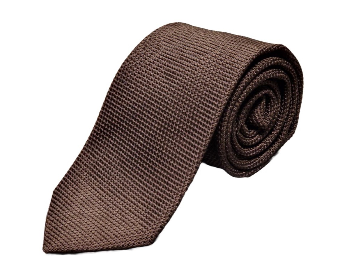 Necktie - Silk Garza Fine - brown