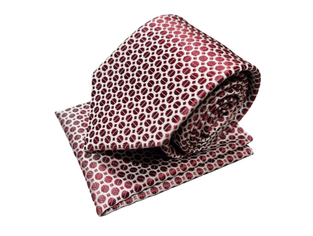 Pochet Progetto Premium / 100% zijde / Ivoor rood (stropdas apart bestellen)