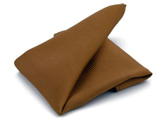 Pochet - zijde - bruin - 25x25cm - NOS
