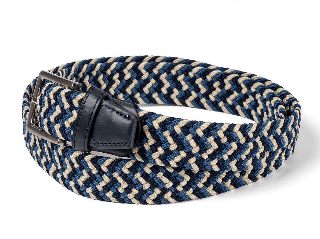 elastic belt bluewhitenavy