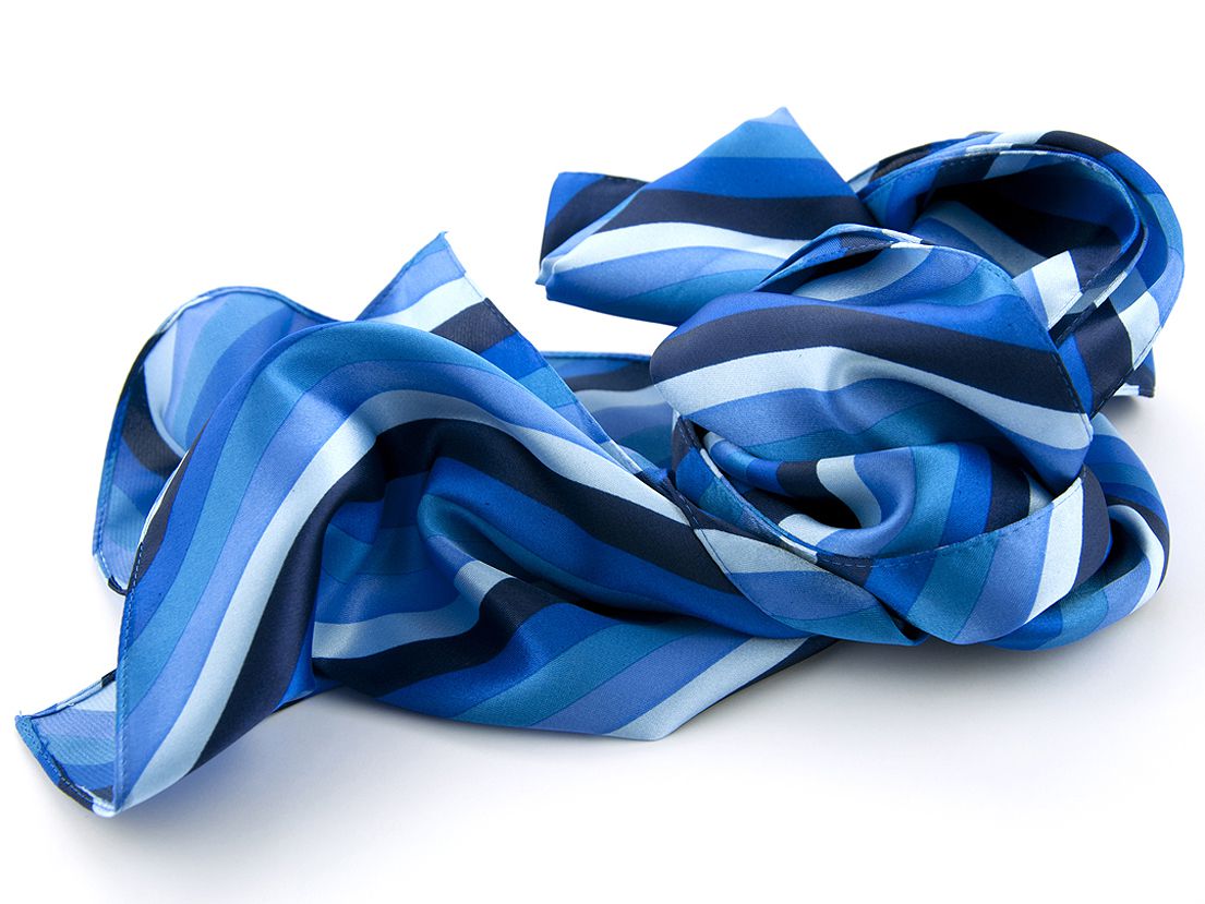 scarf 25x160 polyester multicolour blue