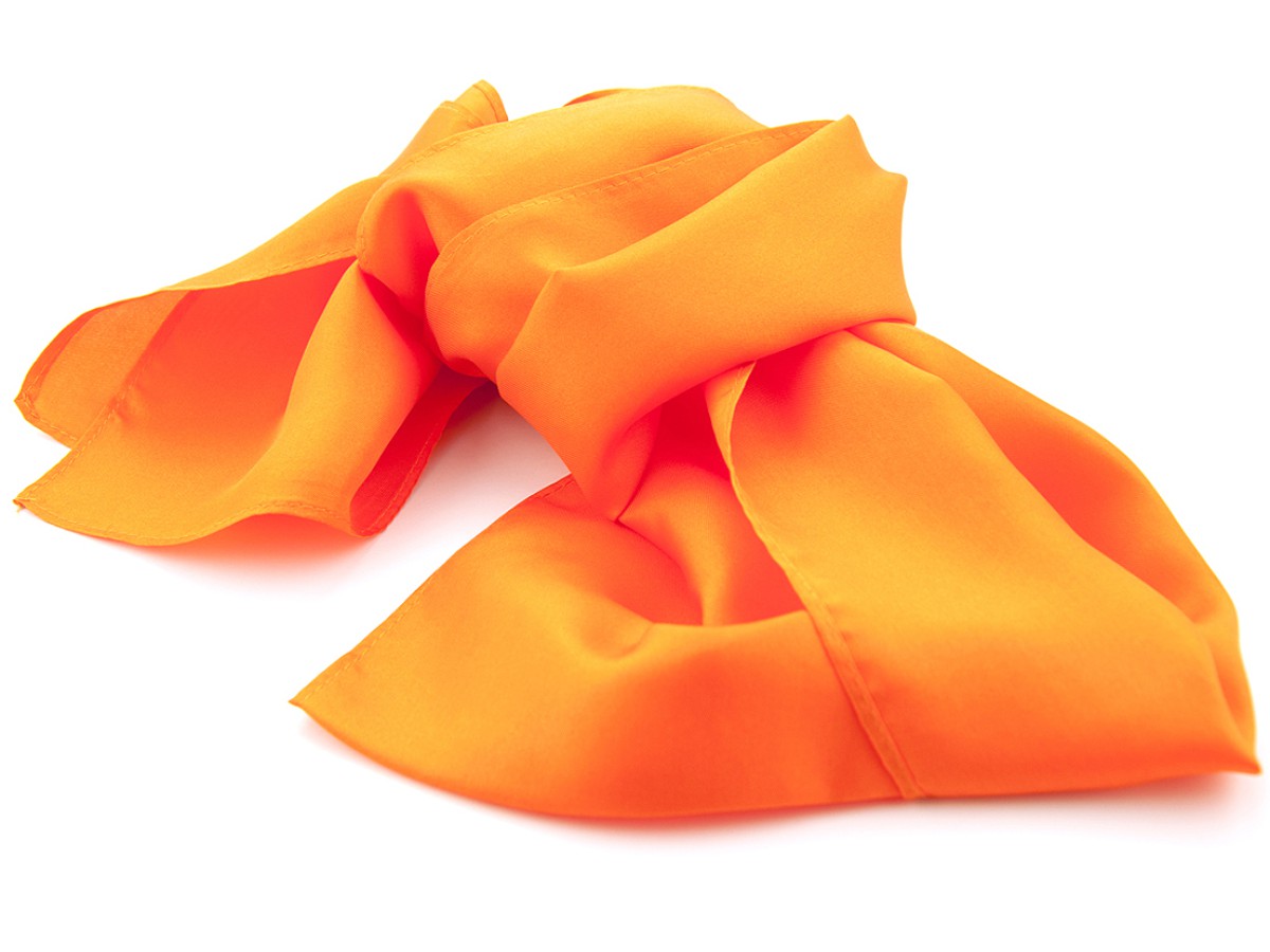 shawl zijdesatijn nos 01 oranje 53x53cm