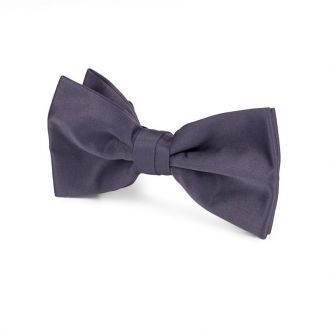 Strikje - polyester satijn - antraciet