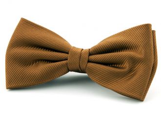 Strikje - zijde - bruin - NOS