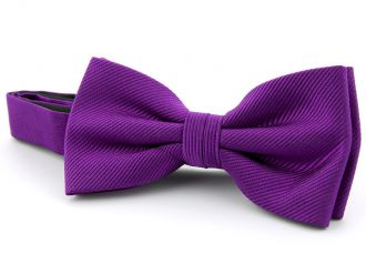 Strikje - zijde - aubergine - NOS