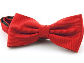 Strikje - zijde - rood - NOS