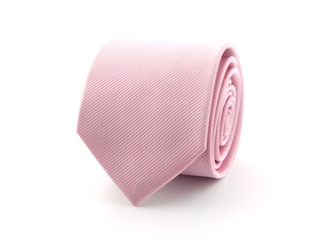 stropdas polyester uni roze