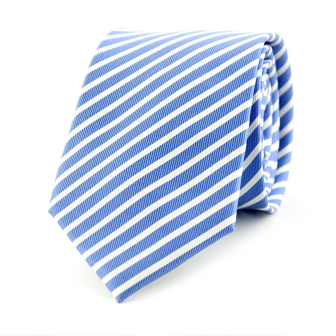 necktie silk blue stripe 75cm