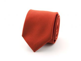 Necktie - silk - brique - 7.5cm - NOS 