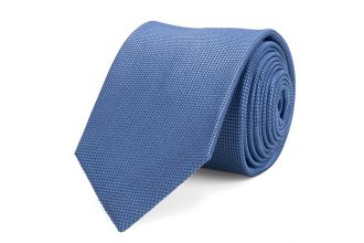 Stropdas - zijde - denim - 7,5cm - NOS