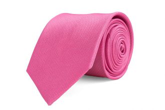 Stropdas - zijde - fuchsia - 7,5cm - NOS