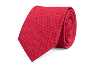 Stropdas - zijde - rood - 7,5cm - NOS Stropdas - zijde - rood - 7,5cm - NOS