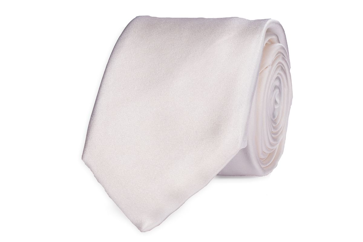 necktie progetto premium 100 silk nos white
