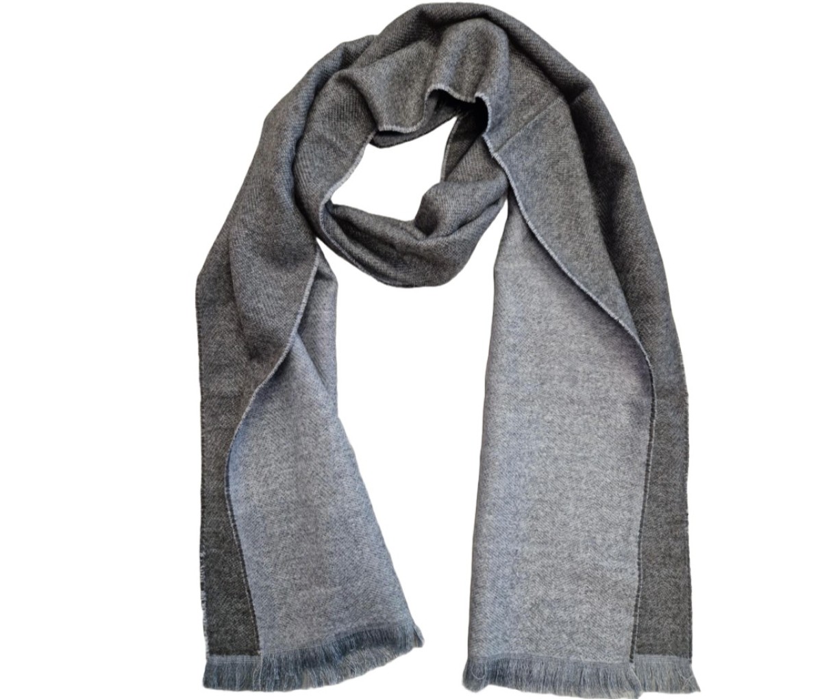 Wintersjaal fijne visgraat / 30-180cm / 30% wol-70% acryl / grijs Wintersjaal fijne visgraat / 30-180cm / 30% wol-70% acryl / grijs